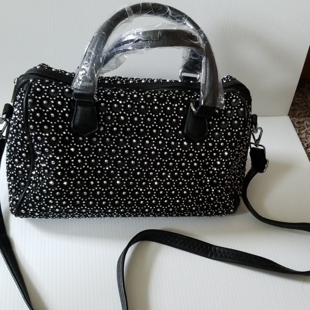 Black handbag (CA 1600) with arm and shoulder strļ